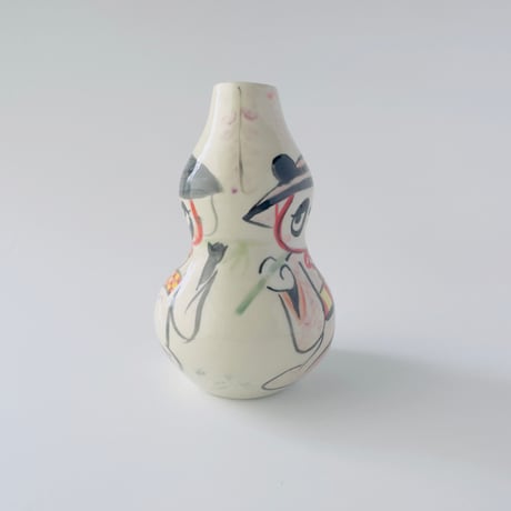チャンキー松本 × esou ceramics ／ 一輪挿し 藤娘パンダ