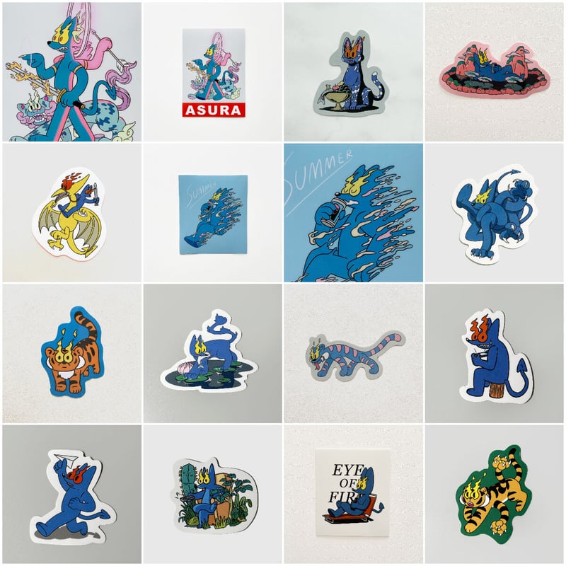 前田 麦 ／EYE OF FIRE STICKER 