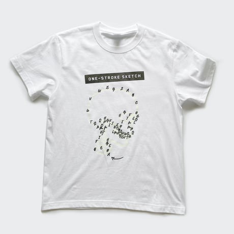 83 original ／ Skull 蓄光 Tシャツ｜One-Stroke Sketch：White
