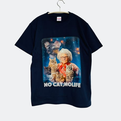 83 original  ／ NO CAT,NO LIFE グランマ Tシャツ｜インディゴ