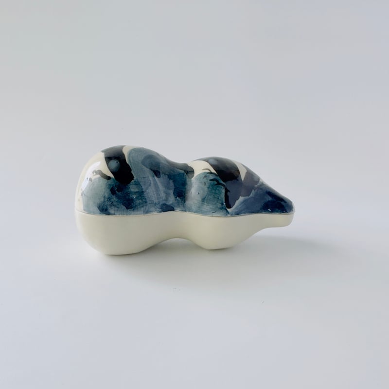 三越購入　作家様　人魚　蓋もの陶器 三越購入作家様人魚蓋もの陶器