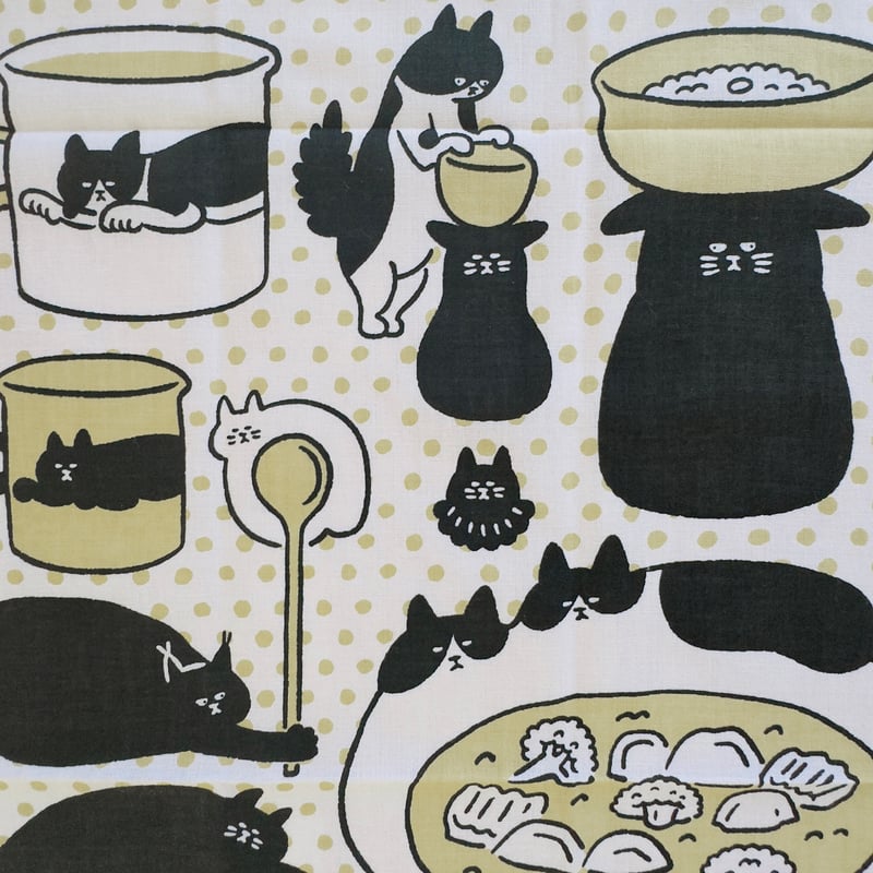 山中正大 ／ ねこ手ぬぐい2026 [いっしょにごはん] | はちみせ （83）