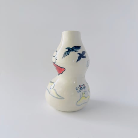 死後くん × esou ceramics ／ 一輪挿し　自撮り仙人：01