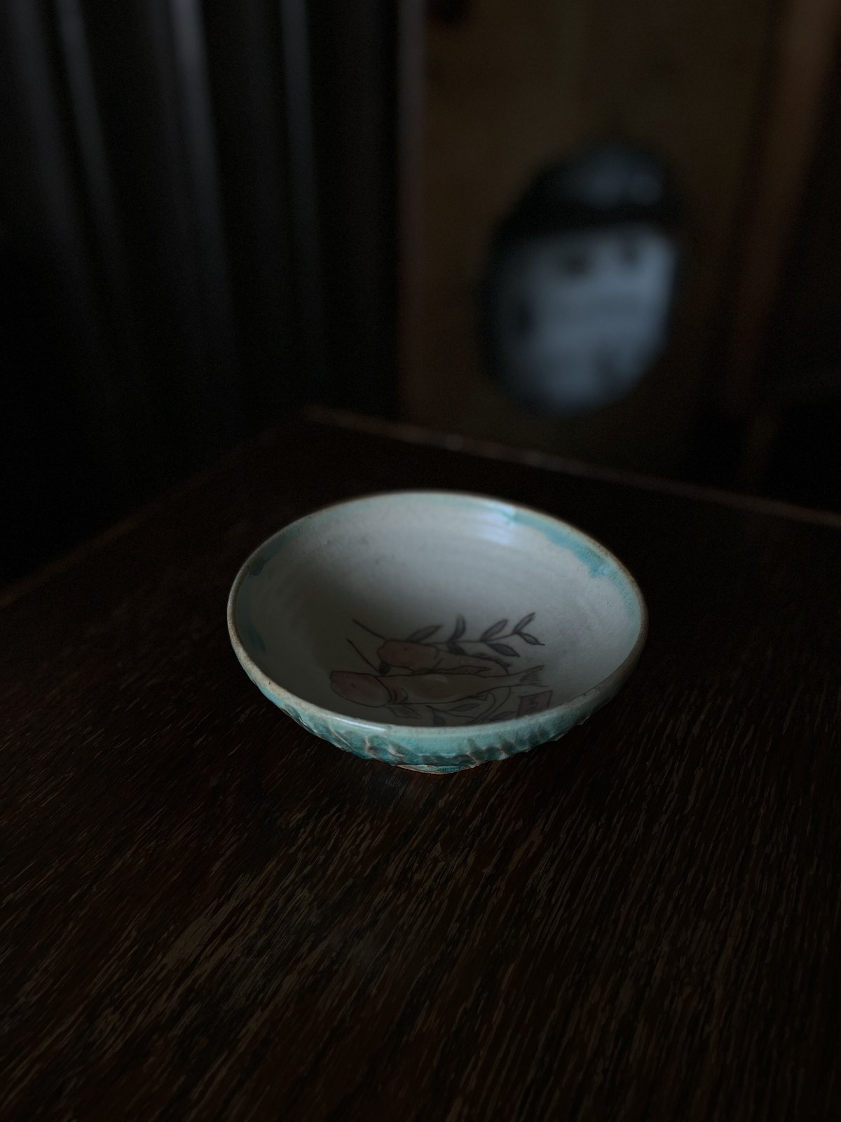 未使用 魚柄の茶碗 有田焼 魚柄 お茶碗 1個 おまけ付 桜花びら型