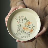 物色 ／ 手描き草木茶盤
