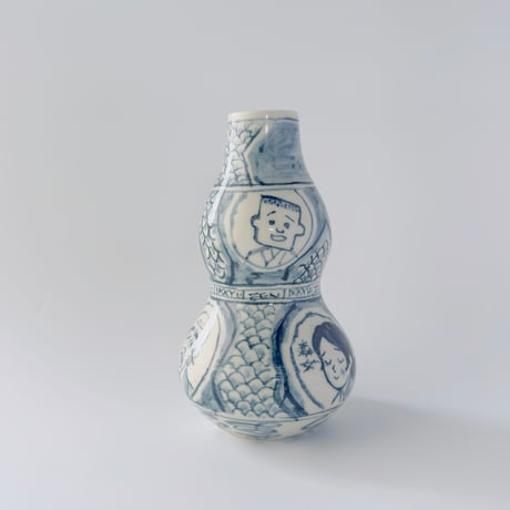 伊野孝行 × esou ceramics ／ 一輪挿し　一休｜染付