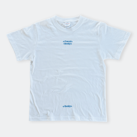 83 original  ／ HyperText Markup Language T-shirt ｜White
