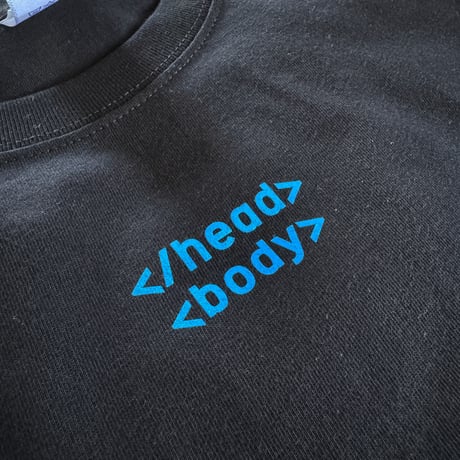 83 original  ／ HyperText Markup Language T-shirt ｜Black