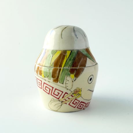 esou ceramics ／ 小籠包君マトリョーシカ型小物入れ
