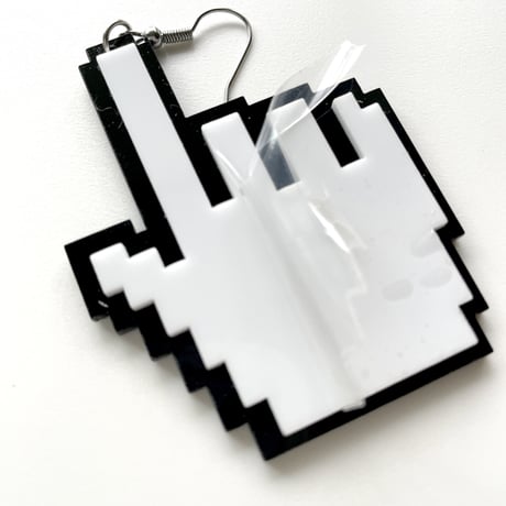 8Bit ハンドカーソル ピアス Hand Cursor