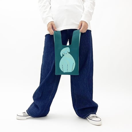 killdisco ／ KNIT MARCHE BAG Look at Me? ドッグ MINI Green