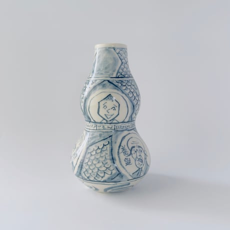 伊野孝行 × esou ceramics ／ 一輪挿し　一休｜染付