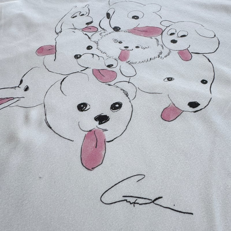 我喜屋位瑳務 × 83 ／ PEROPEROカタマリ Tシャツ ｜バニラホワイト