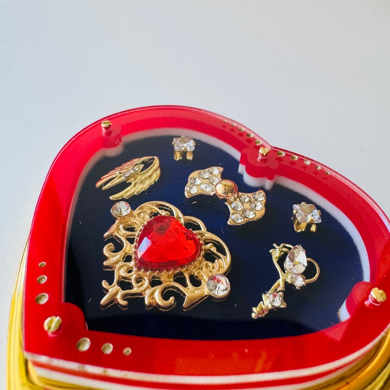 卒業生代表 ／ ミニ宝石箱ミラー ｜ハート | はちみせ （83）