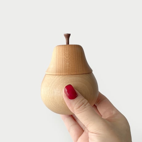 木製小物入れ　りんご・洋ナシ カバザクラ