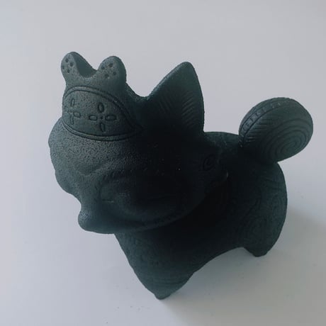 乙幡啓子 ／ 遮光器 土偶犬「ソフビドッグゥ」｜鉄器風：14