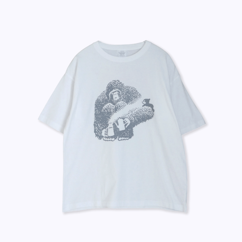 西村ツチカ ／ Sasquatch T ビッグシルエット：ホワイト | はちみせ （83）