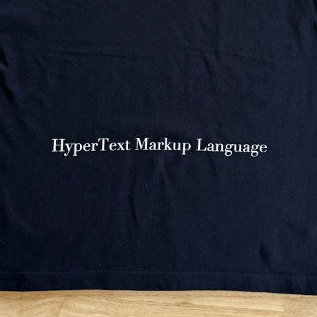 83 original  ／ HyperText Markup Language T-shirt ｜Black