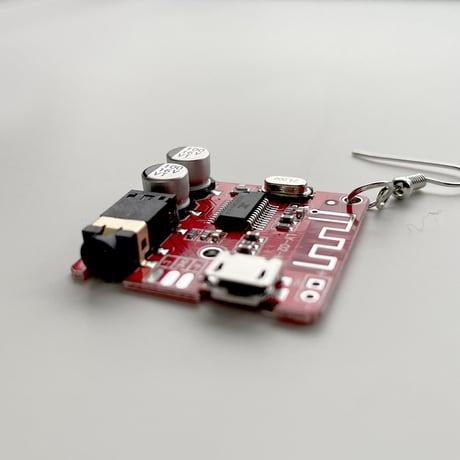 電子基板ピアス RED｜大