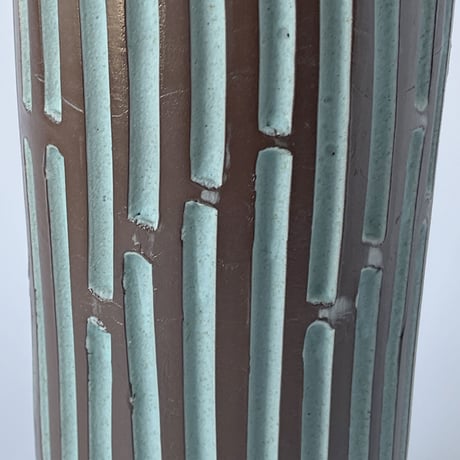VRANA ／ VENDANGE  ミントチョコな削り模様花器
