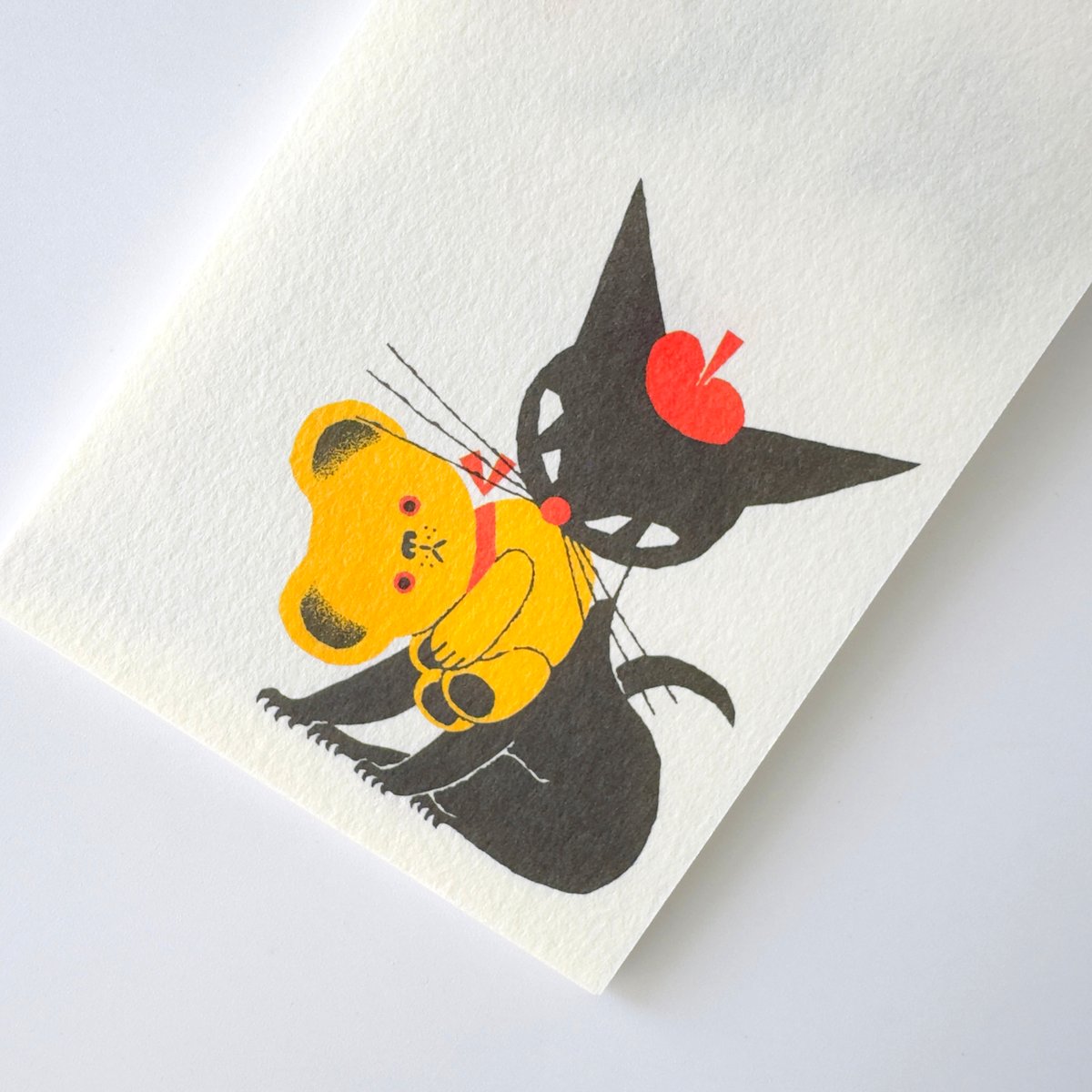 黒ねこ意匠 ／ 一筆箋 BLACK CAT ROBIN | はちみせ （83）
