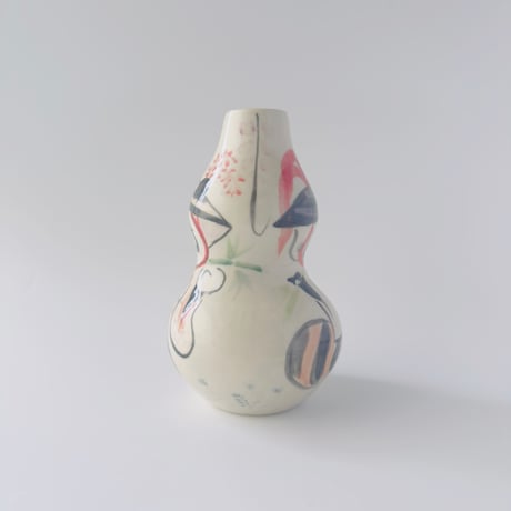 チャンキー松本 × esou ceramics ／ 一輪挿し 藤娘パンダ