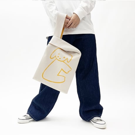 killdisco ／ KNIT MARCHE BAG Nice & warm ドッグ Yellow