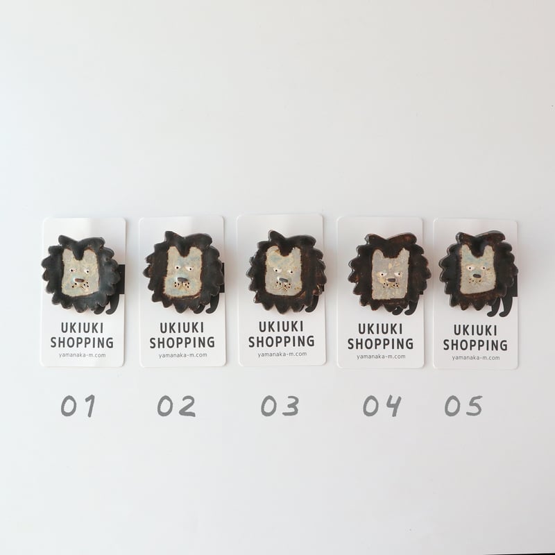 山中正大 ／ 陶器ブローチ ライオン | はちみせ （83）