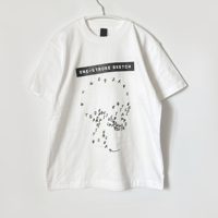 83 original ／ Skull 蓄光 Tシャツ｜One-Stroke Sketch：White