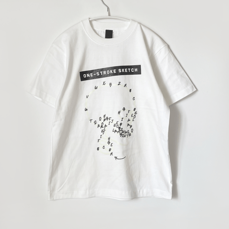 83 original ／ Skull 蓄光 Tシャツ｜One-Stroke Sketch：White