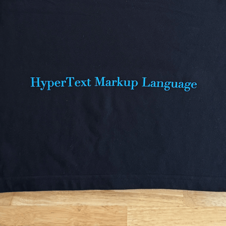 83 original  ／ HyperText Markup Language T-shirt ｜Black