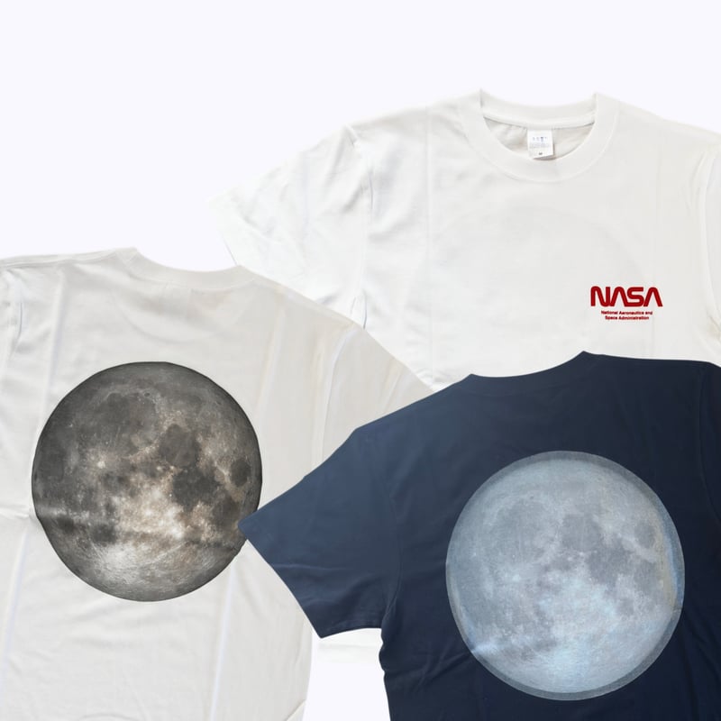 NASA MOON T-shirt White（Glow) | はちみせ （83）