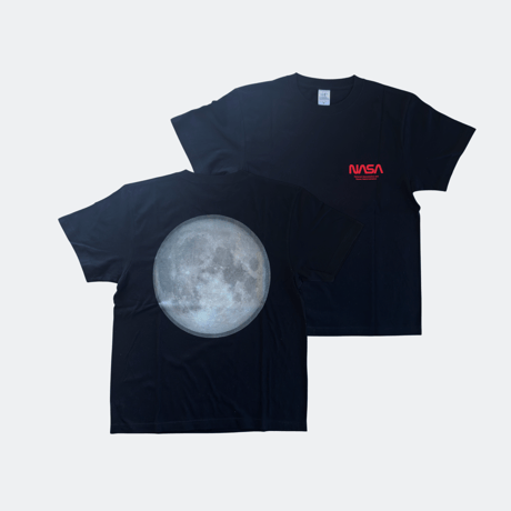 NASA MOON T-shirt BLACK（Glow)