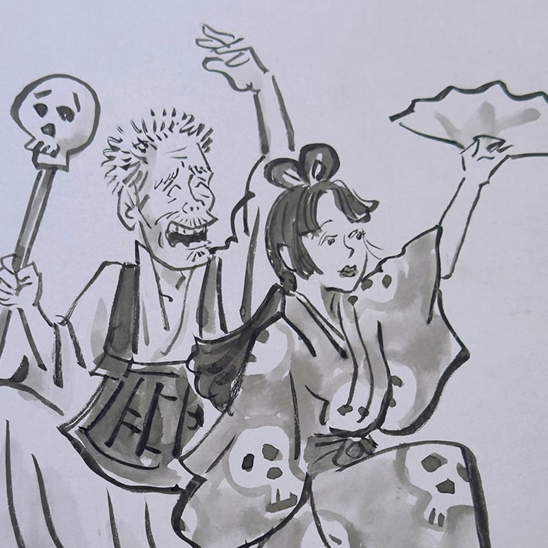 ✴︎ひなの⋈✴︎　手描き　イラスト　色紙 アオのハコ】蝶野雛 手描きイラスト（色紙中サイズ）の通販 by