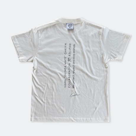 我喜屋位瑳務 × 83 ／ PEROPEROカタマリ Tシャツ ｜バニラホワイト