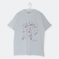 我喜屋位瑳務 × 83 ／ PEROPEROカタマリ Tシャツ ｜バニラホワイト