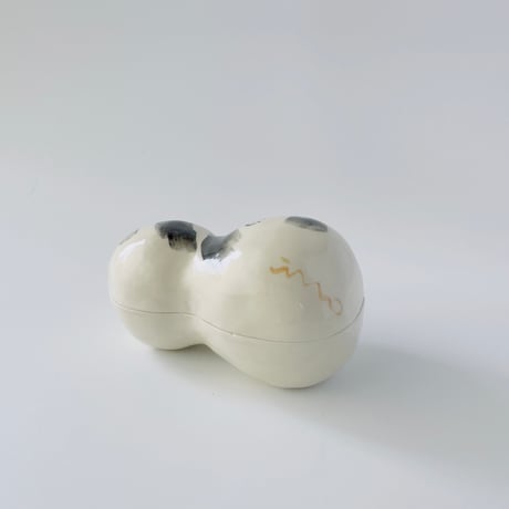 伊野孝行 × esou ceramics ／ 蓋物 松風に男