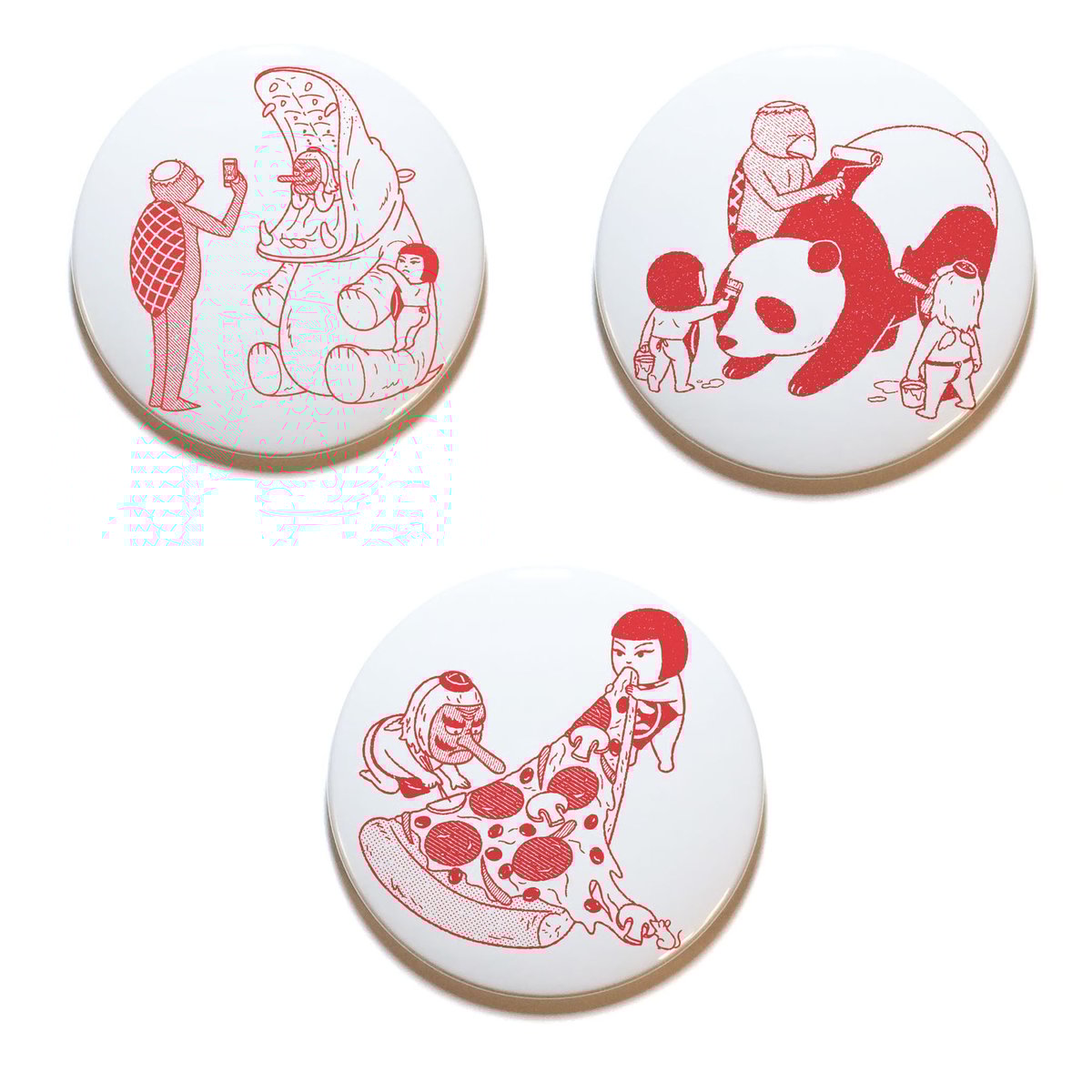 八重樫王明 ／ 缶バッジ 大 Red | はちみせ （83）