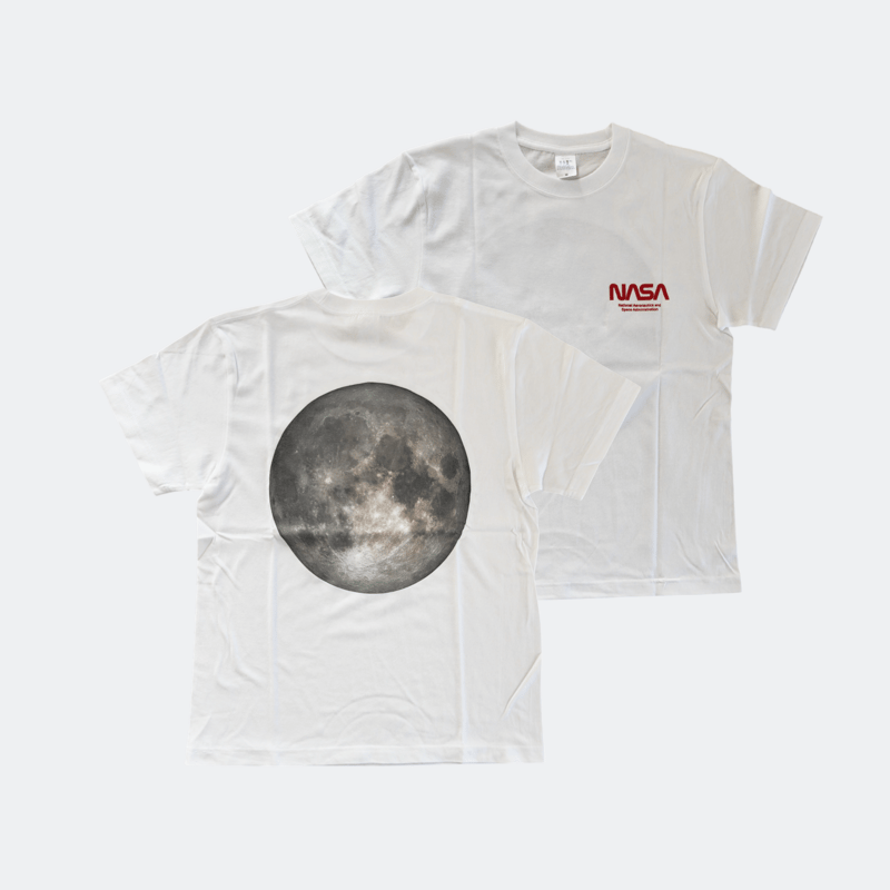 NASA MOON T-shirt White（Glow) | はちみせ （83）