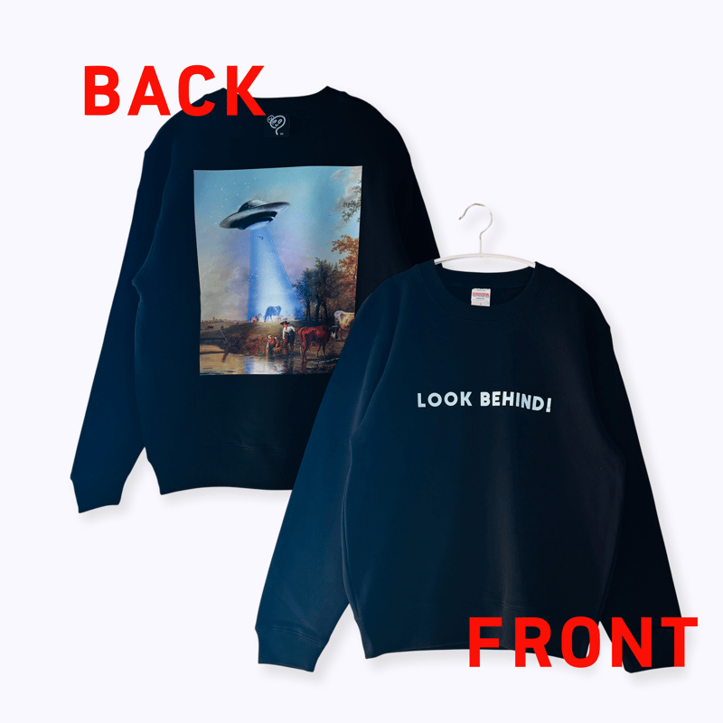 83 original ／ LOOK BEHIND! スウェット｜ブラック | はちみせ （83）