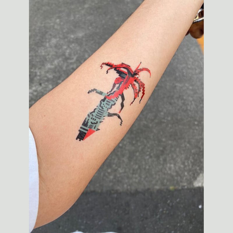 ヘルミッペ ／ Root rot aloe tattoo sticker タトゥーシール 根