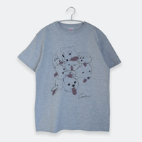 我喜屋位瑳務 × 83 ／ PEROPEROカタマリ Tシャツ ｜グレー