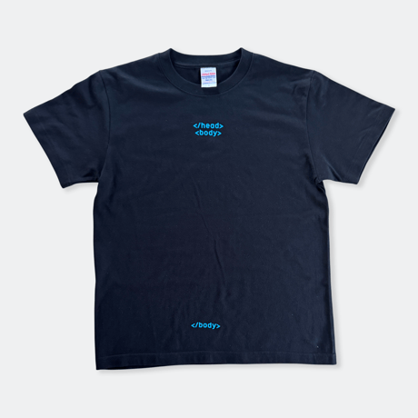 83 original  ／ HyperText Markup Language T-shirt ｜Black