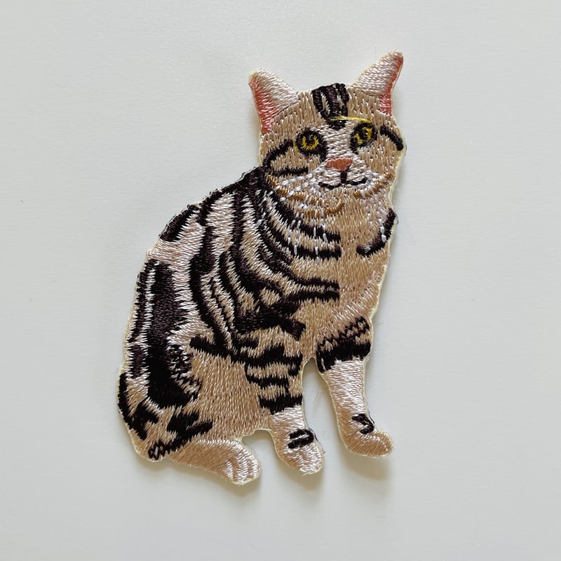 刺繍ワッペン 猫3枚セット |デブ猫・アメショー・鍋ねこ :11 | はち