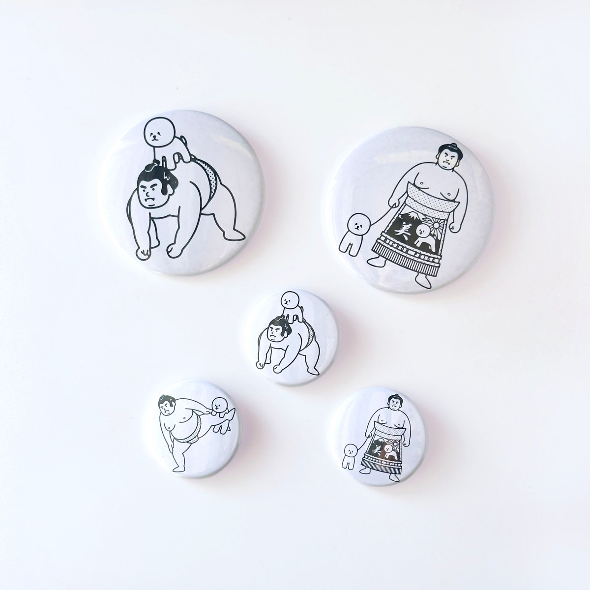 八重樫王明 ／ 缶バッジ 大 SUMOBICHON | はちみせ （83）