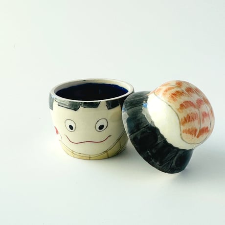 esou ceramics ／ 寿司君マトリョーシカ型小物入れ