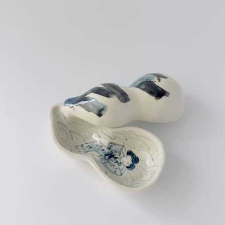 伊野孝行 × esou ceramics ／ 蓋物 松風に女
