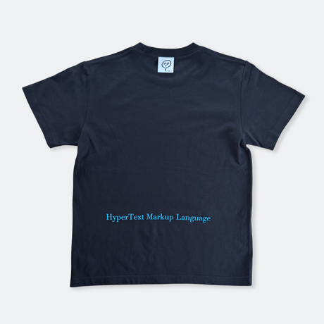 83 original  ／ HyperText Markup Language T-shirt ｜Black