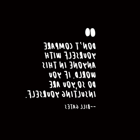 83 original ／Quotes by Bill Gates 鏡文字TEE