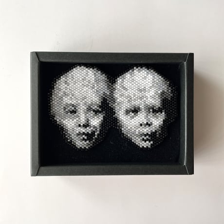 のそ子 ／ Twins Brooch ｜老  [ 双子 ブローチ ]